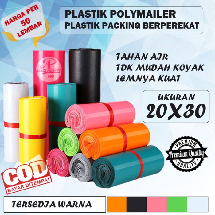 

Berkualitas Plastik Polymailer Ukuran 20X30,Isi 50 Lembar Bagus