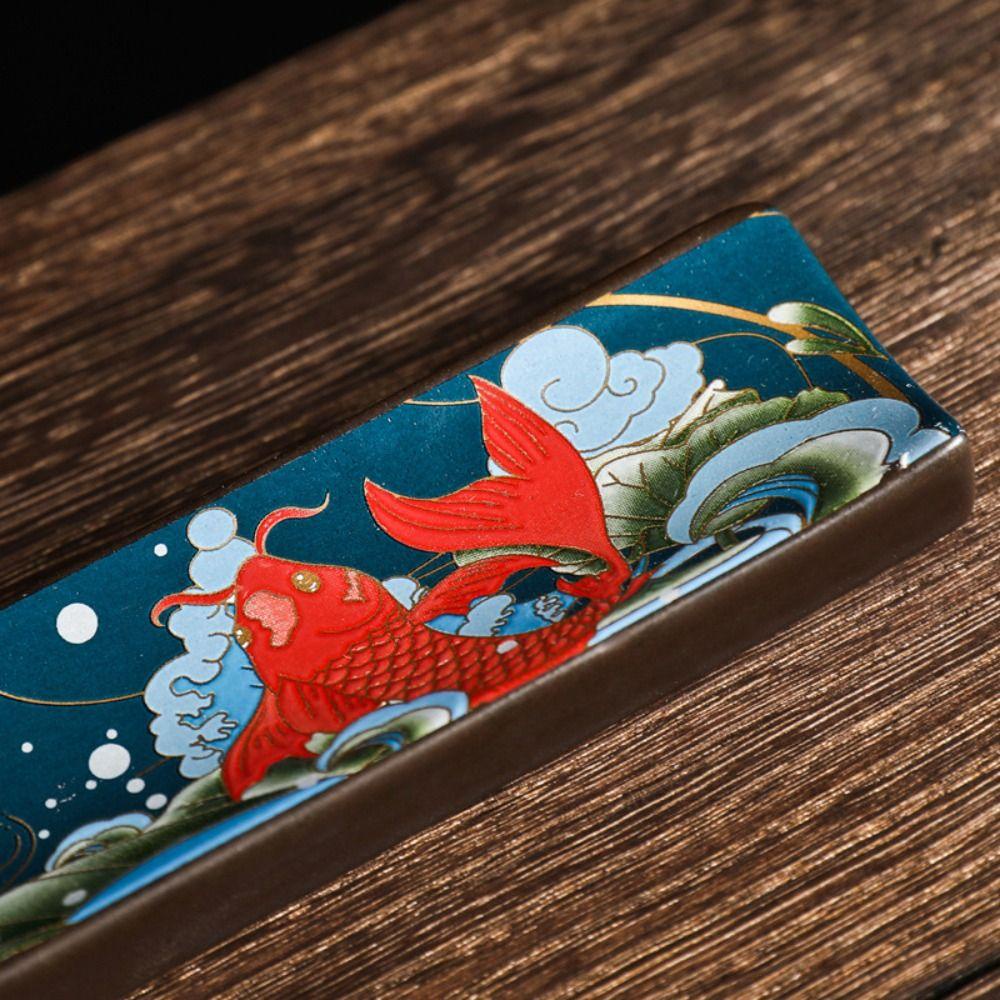 [Elegan] Ornamen Desktop Kreatif Gaya China Enamel Handmake Keramik Bentuk Bar Dekorasi Rumah