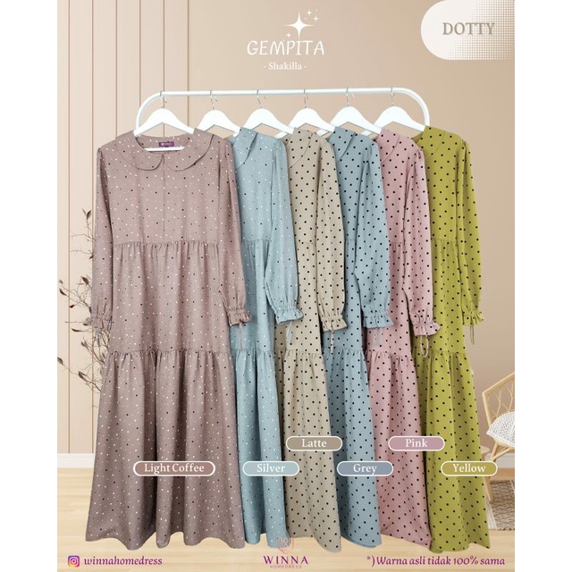 dress gempita bya winna homedress