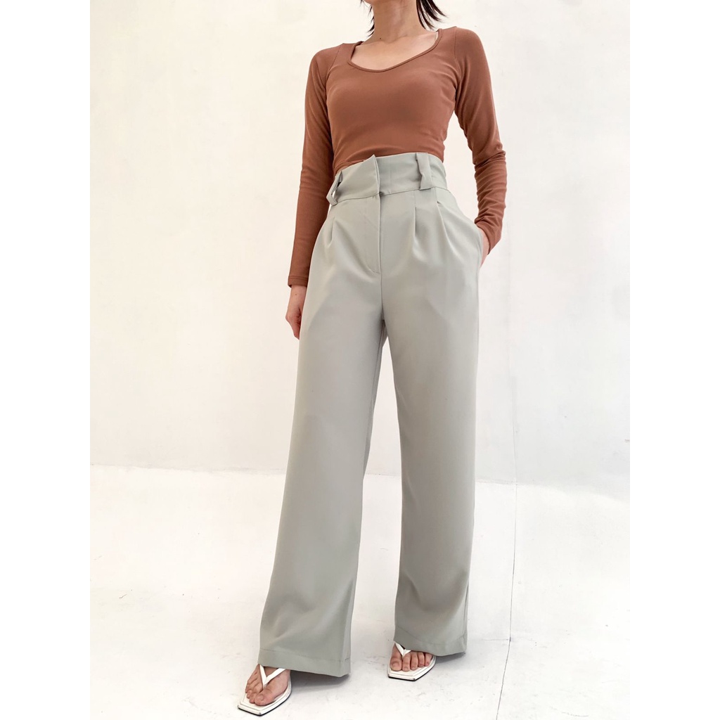 POTTIE - Gemma Cullotes Pants - Long Culottes High Waist