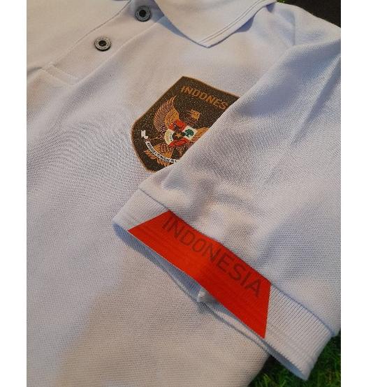 Menarik POLOSHIRT TIMNAS INDONESIA 2022 / BAJU TIMNAS INDONESIA ( pilihan logo garuda sablon dan bor