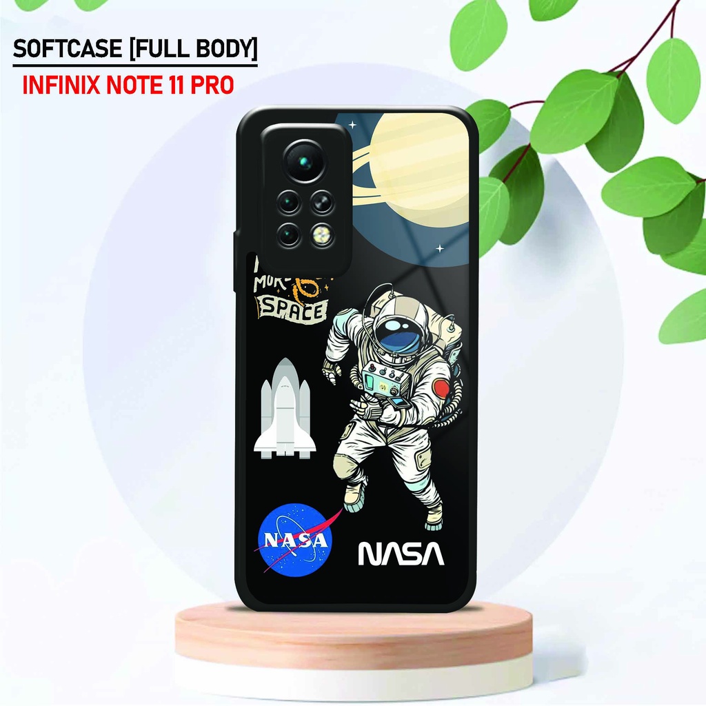 Softcase Kaca Infinix Note 11 Pro - Hardcase Glossy Infinix Note 11 Pro - Fashion [ Astro Nasa ] - P