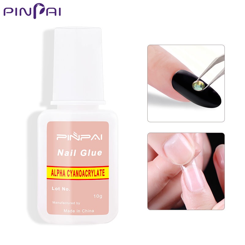 Nail Glue Lem Cair Perekat Kuku Palsu Manik Manik Aksesoris Kuku Penempel Perhiasan Cepat Kering Tahan Lama Berkualitas Pinpai Lem Untuk Manicure Nail Art Quick Dry 2/3/10 gram