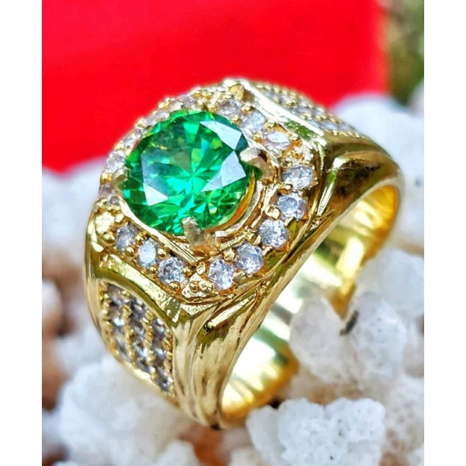 CINCIN PRIA PERMATA GREEN AQUAMARINE BANGKOK◇CINCIN PRIA MEWAH