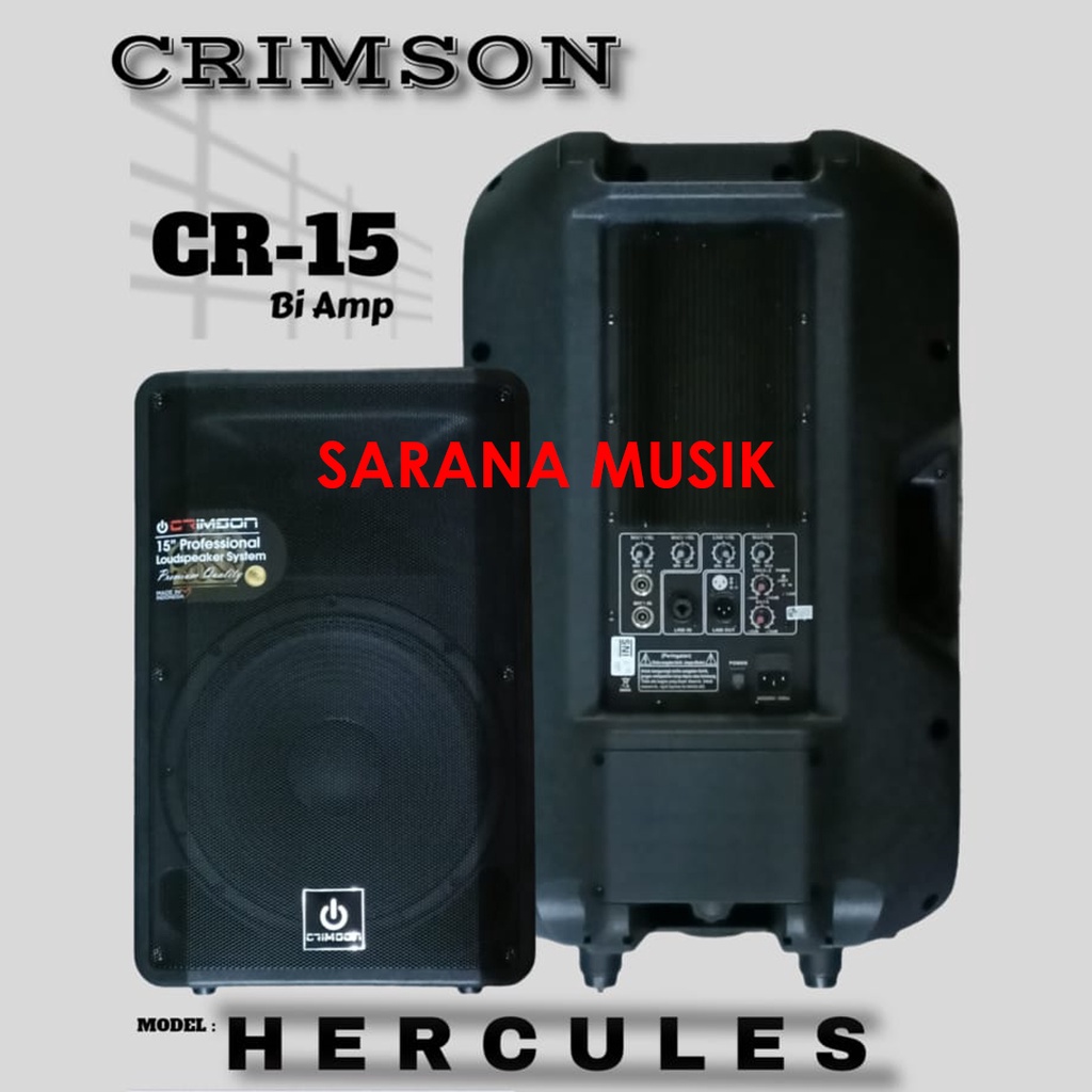 Speaker Aktif BiAmp Crimson CR15 Hercules Crimson CR 15 Hercules 15 Inch Original