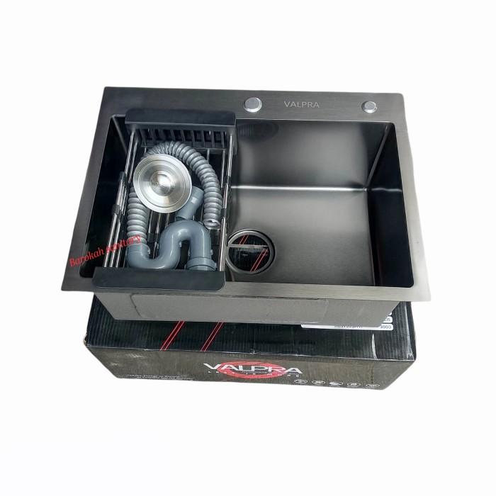 Kitchen sink bak cuci piring hitam matte / wastafel cuci piring set