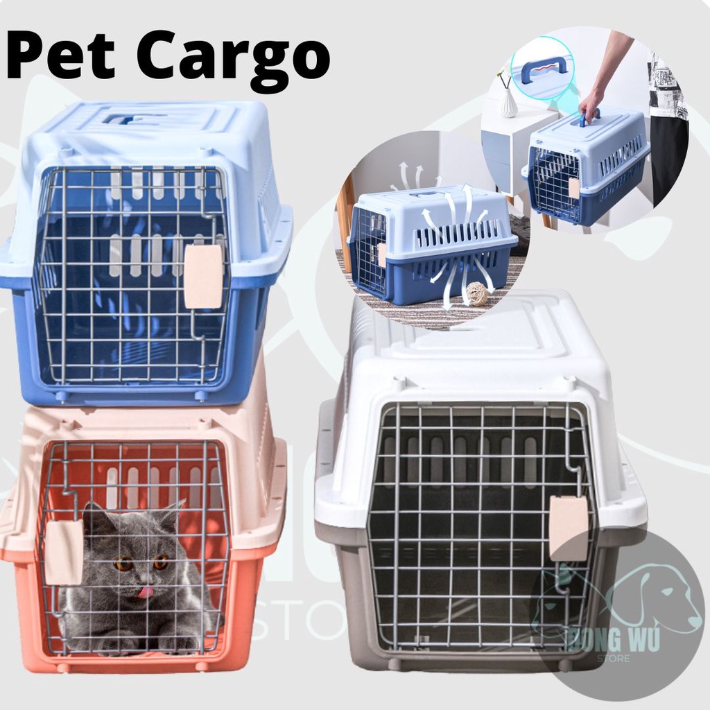 DONGWU PET CARGO LARGE BESAR/ KANDANG RUMAH HEWAN ANJING KUCING PINTU BESI / PER CARRIER