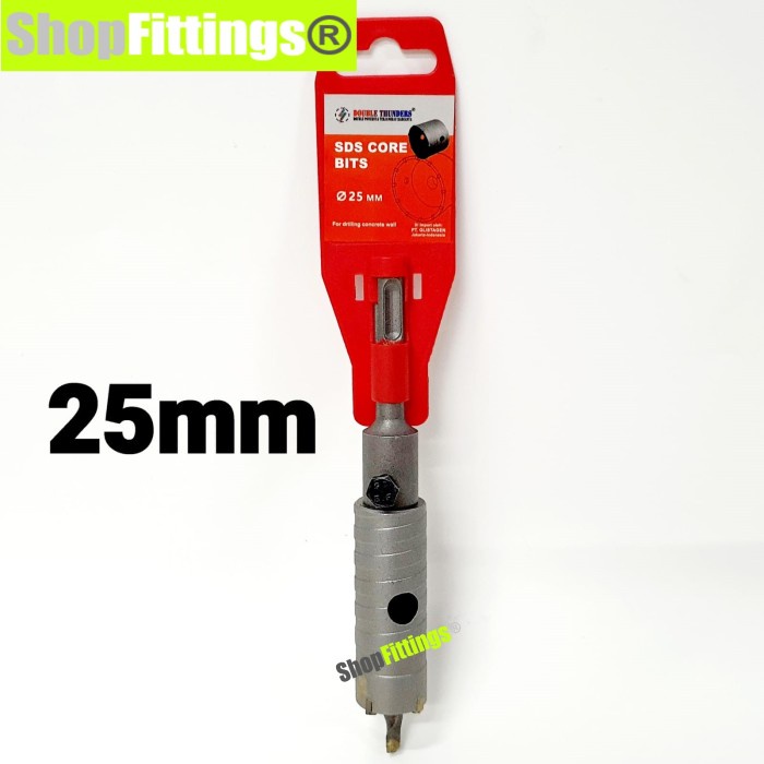 Mata Bor Lubang Tembok Beton Hole Saw Hollow Core SDS plus 25 to 60 mm - 25mm (1")