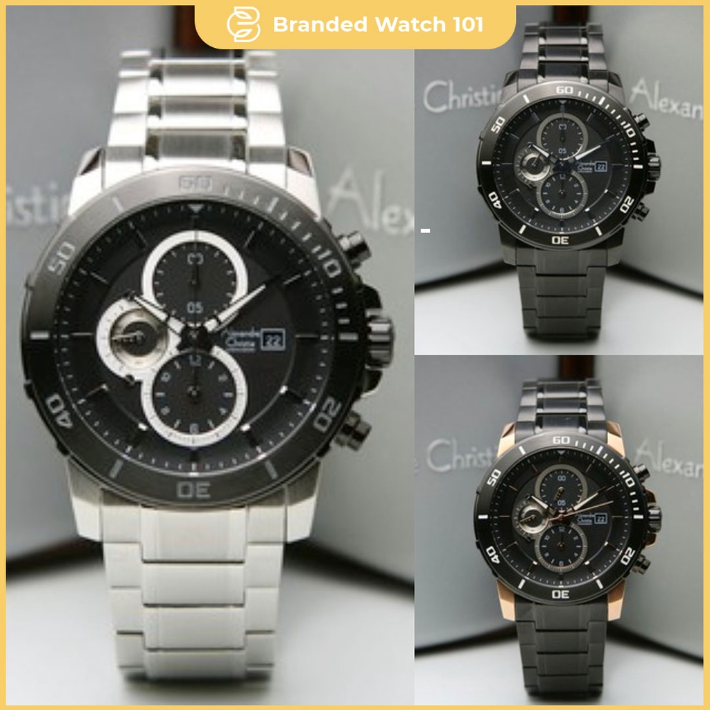 ORIGINAL Jam Tangan Pria Alexandre Christie AC 6473 / AC6473 / 6473 Garansi Resmi 1 Tahun, Stainless