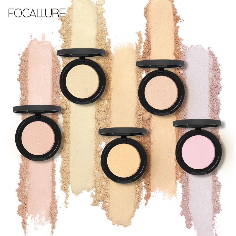 FOCALLURE Highlighter Blush On  Single Highlighter Powder Shimmer 5 Warna Eyeshadow Contour Bronzer FA25