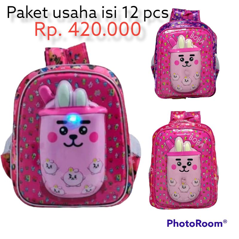 PAKET USAHA!! TAS ANAK SEKOLAH TK ISI 12 PCS 2 WARNA