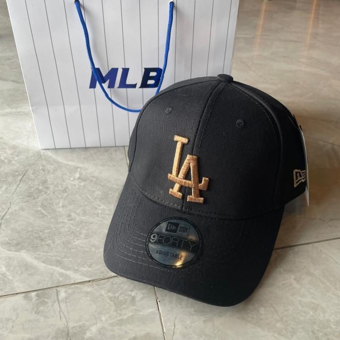 Topi New Era Mlb La Original Black Gold Logo ---NEW---