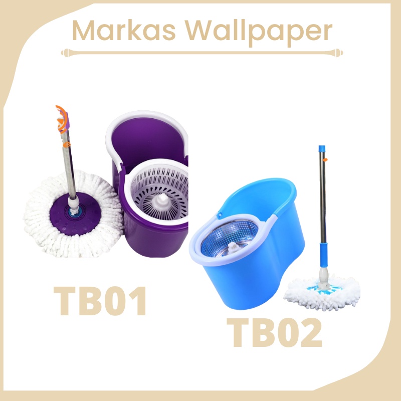 Spin Mop 360 Rotate Alat Pel Pembersih Lantai Super Rotary Pelan Praktis