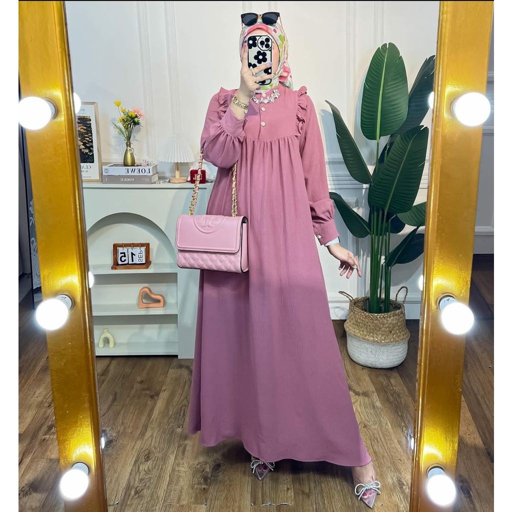 (MGA) GAMIS GRACE REMPEL DAILY BUSUI WANITA DRESS AIRFLOW