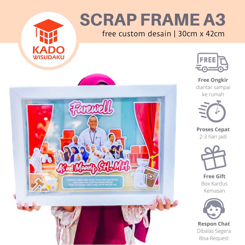 Scrapframe A3 Kado Perpisahan Kantor Hukum