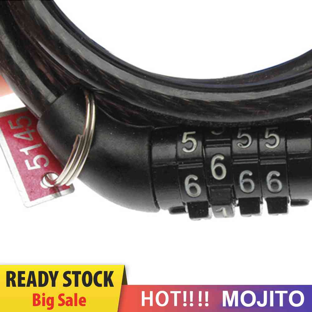 Kunci Sepeda Universal Model Kabel Dengan Kode