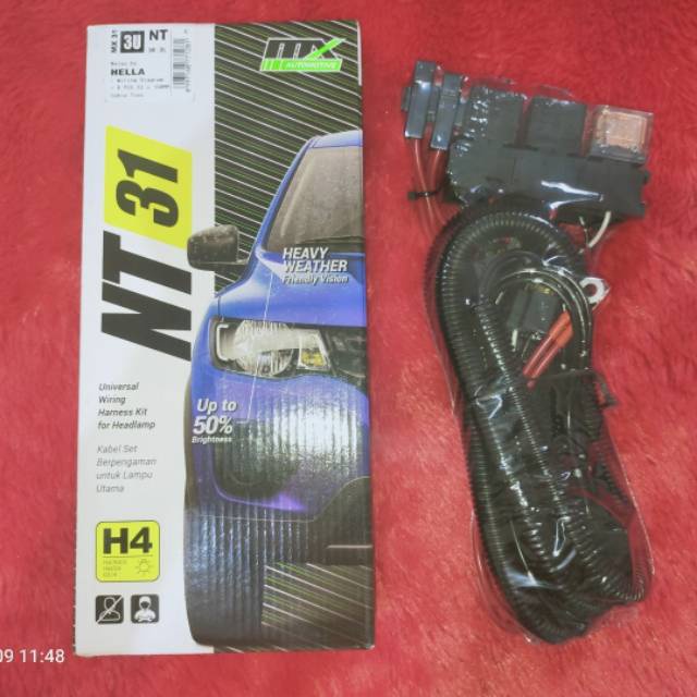 Kabel Set 3 Relay 2 Lampu Hella