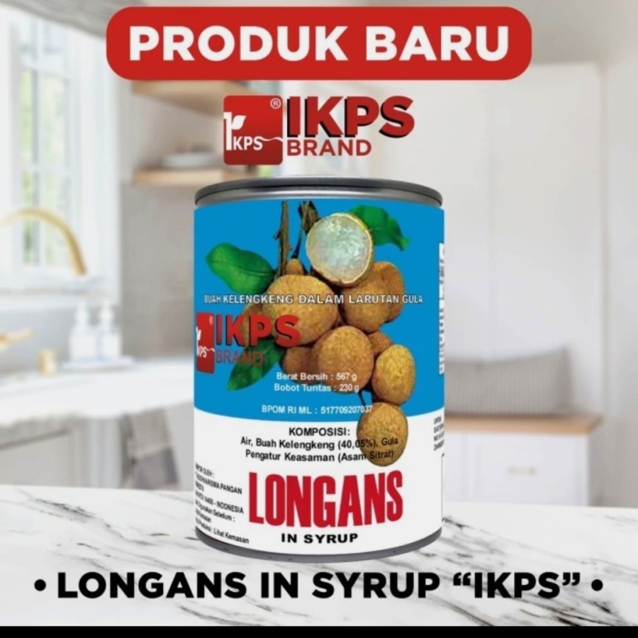 Khas Jaya Longan Kaleng IKPS 567 gram / Longans in syrup / Lengkeng