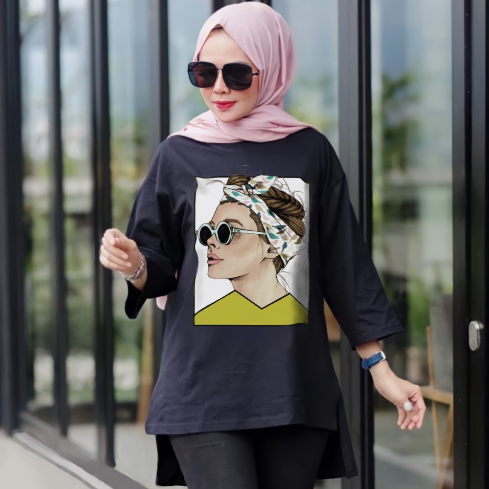 LD 130 ATASAN OVERSIZE PENGUIN KAOS JUMBO WANITA