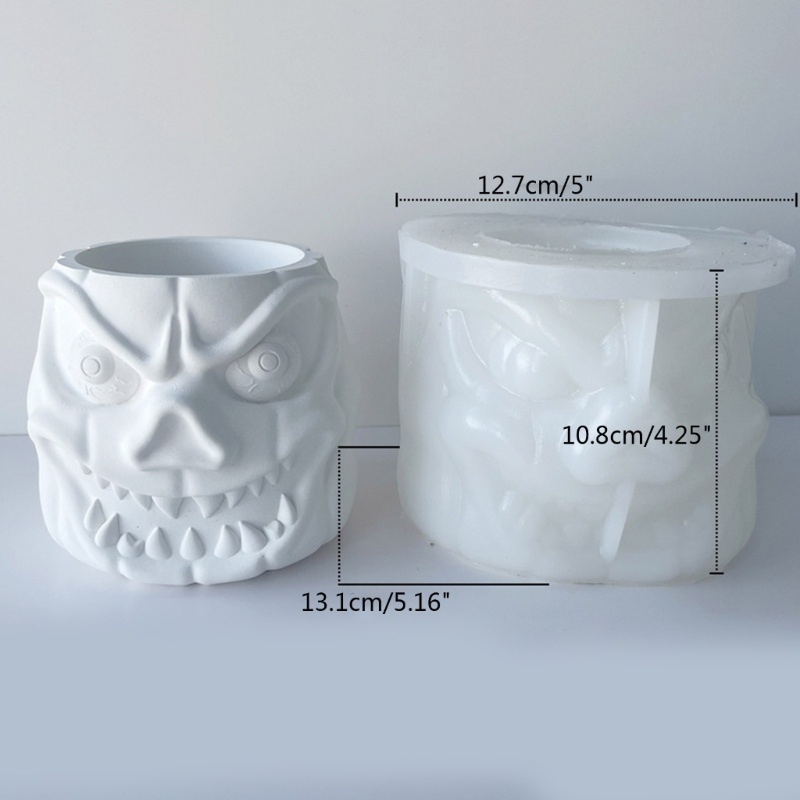 Siy Cetakan Pot Bungatanaman Sukulen Bahan Silikon Bentuk Setan