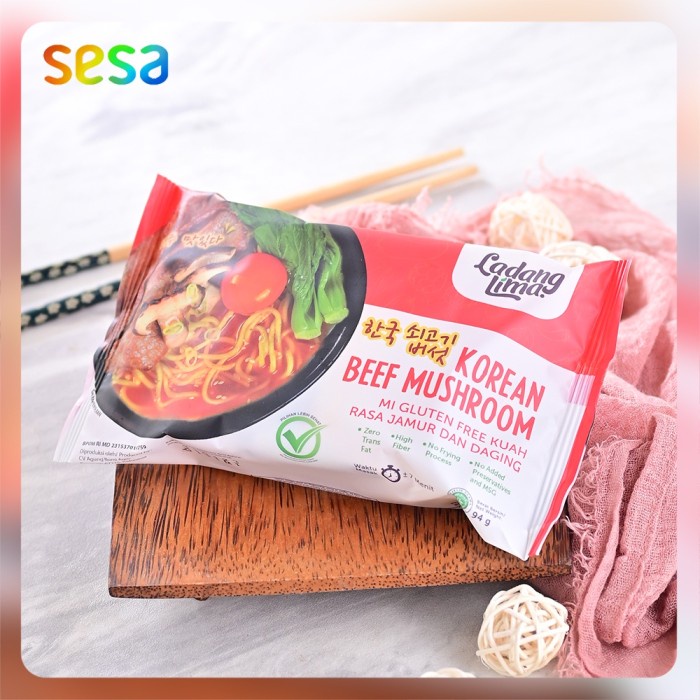 

PROMO Ladang Lima Korean Noodle Beef & Mushroom 94 g (Mie Sehat)