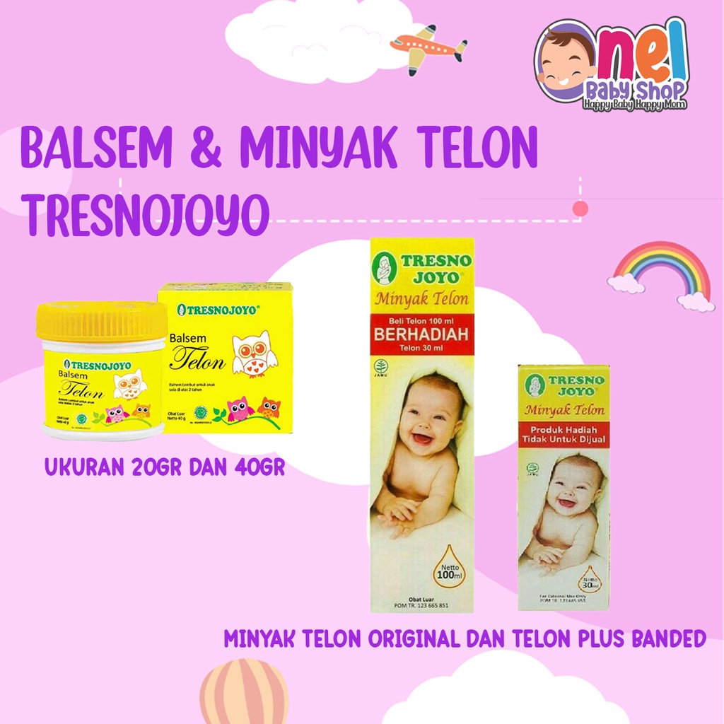 TRESNOJOYO MINYAK TELON  DAN BALSEM TELON 20GR/40GR/100ML BANDED