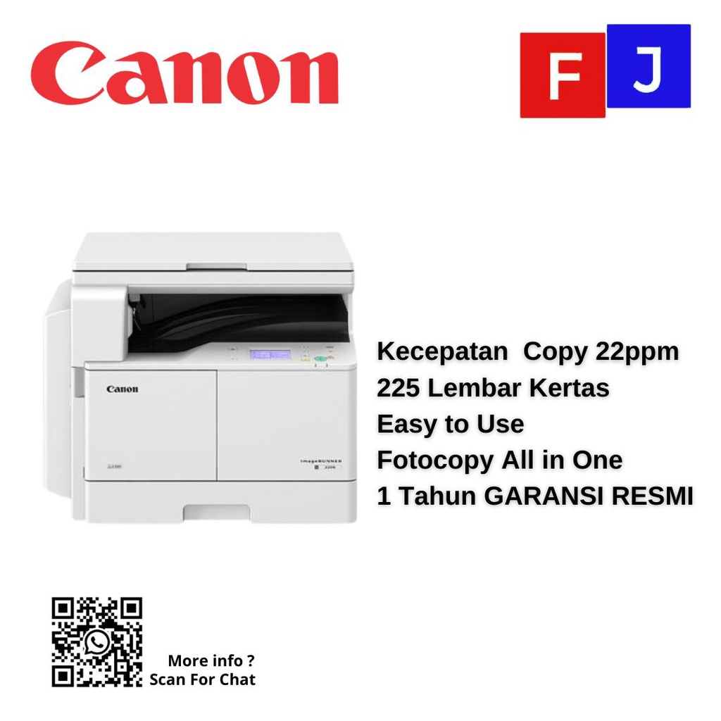 Jual Mesin Fotocopy Canon Ir 2206 Ukuran Kertas A3 Platen Garansi Resmi