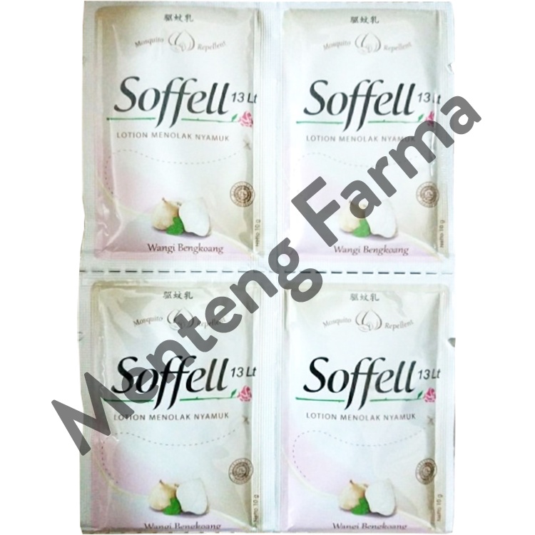 Soffell Lotion Wangi Bengkoang Isi 12 Sachet - Lotion Anti Nyamuk