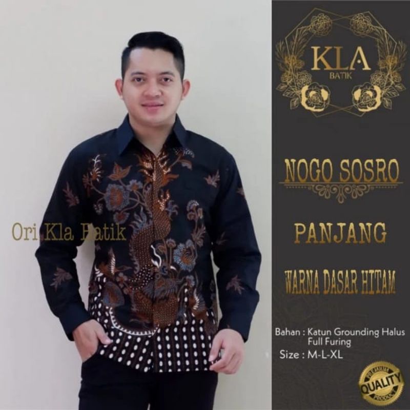 NOGO SOSRO BATIK PRIA LENGAN PANJANG