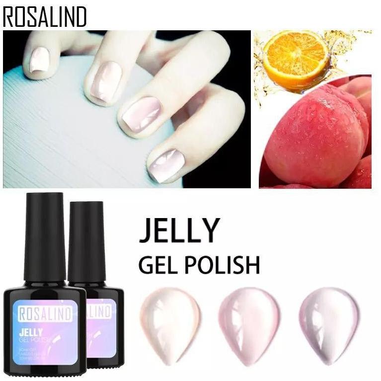 [KODE TJMBP] ROSALIND 10 mL Jelly Series Gel Nail Polish UV LED Nail Art / Kutek / Cat Kuku