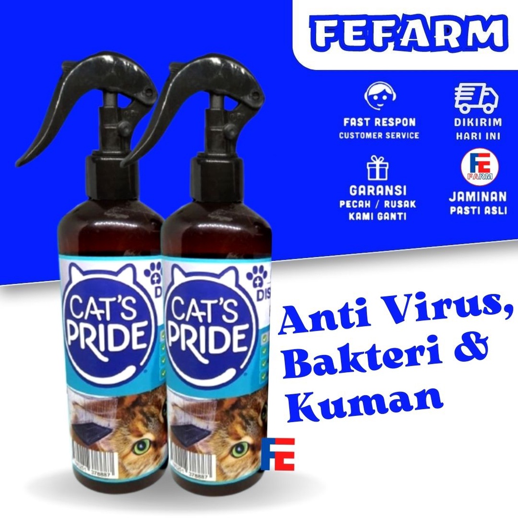 Cat Cage Disinfectant - Pembersih Kandang &amp; Kasur Anjing Kucing RACOON 250ml FEFARM