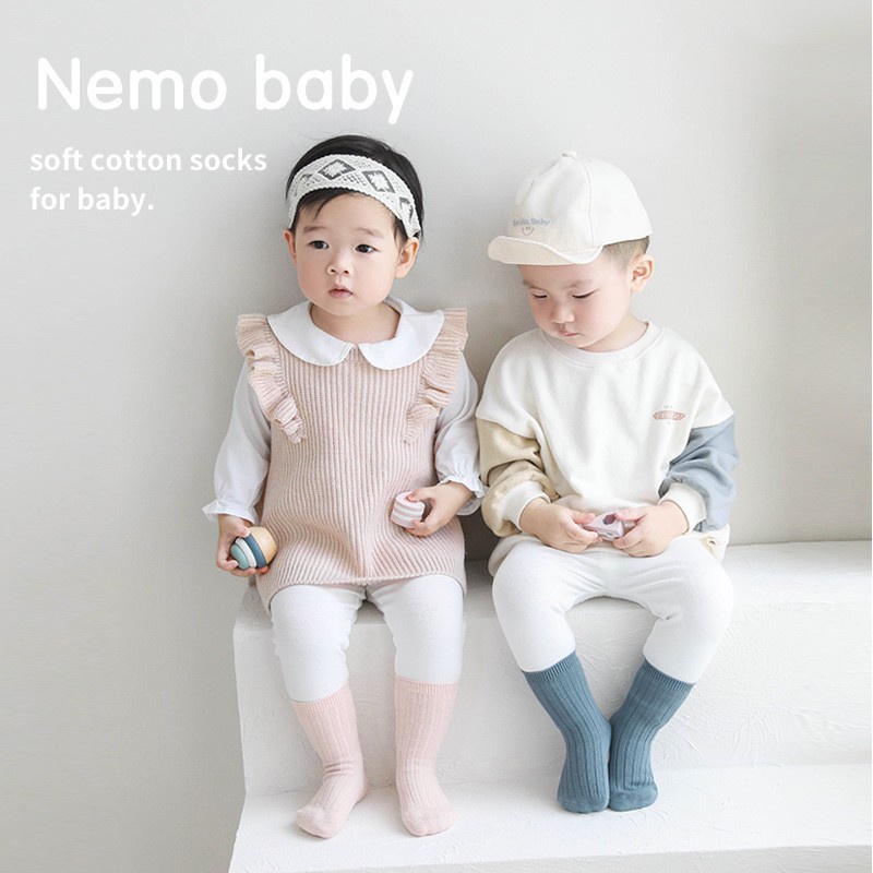 0-3 thn | EARTH TONE SERIES KAOS KAKI POLOS BAYI ANAK IMPOR NEWBORN SOCKS UNISEX catalog NMBB FH