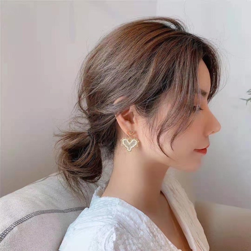 Anting E371 Silver Sterling 925 untuk Fashion Wanita anting