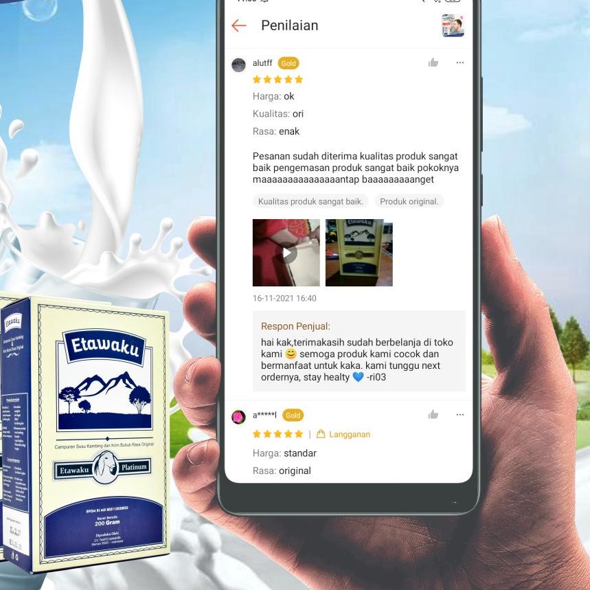 

READY ✅Paket Sehat 2 Box Etawaku Platinum - Susu Kambing Etawa Bubuk Kualitas Premium Rendah Lemak Atasi Gangguan Pernafasan Pernapasan Asma Bronkitis Bronkhitis Lancarkan Sistem Pencernaan Isi 200gr|RA8