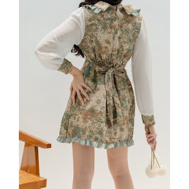 [ Keyclothingline ] Amanda Dress / Dress Floral Wanita