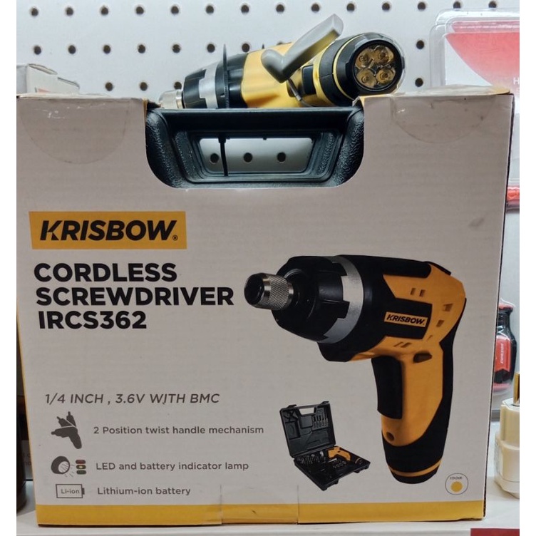 KRISBOW OBENG Nirkabel/Obeng Listrik/Cordless Screwdriver 3.6V