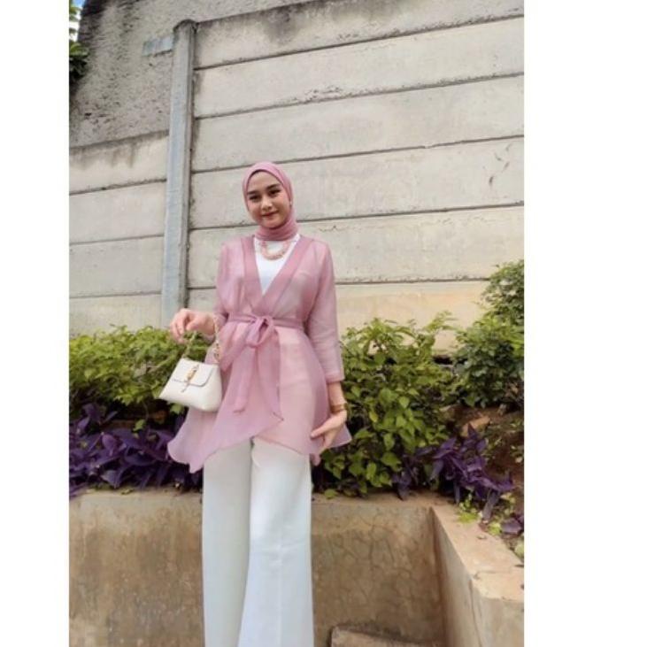Terbaik READY STOCK outer organza / outer kondangan / rompi organza /cardigan organza