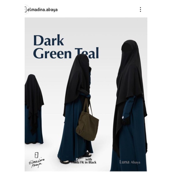 LUNA ABAYA ELMADINA DARK GREEN TEAL XL