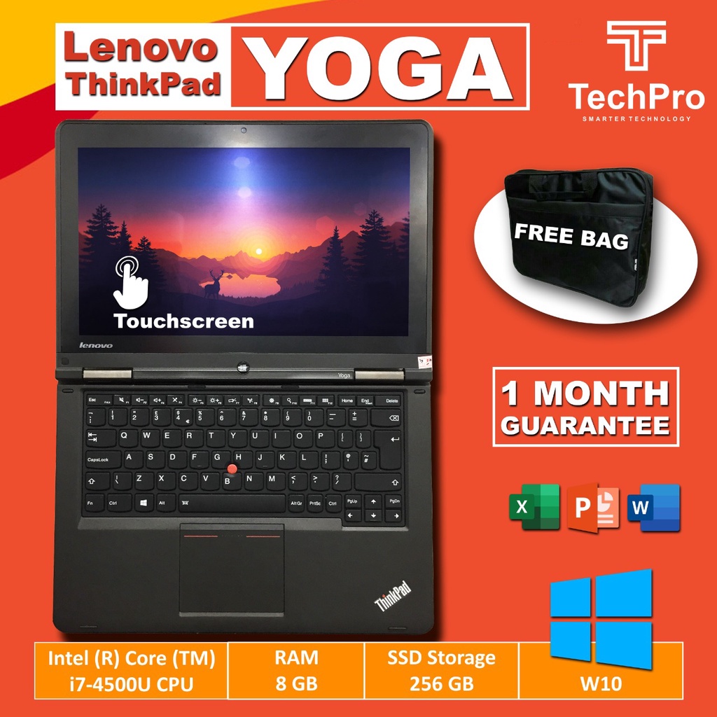 LAPTOP LENOVO THINKPAD YOGA SLIM CORE I7-4 th RAM 8GB SSD 256GB TOUCHSCREEN