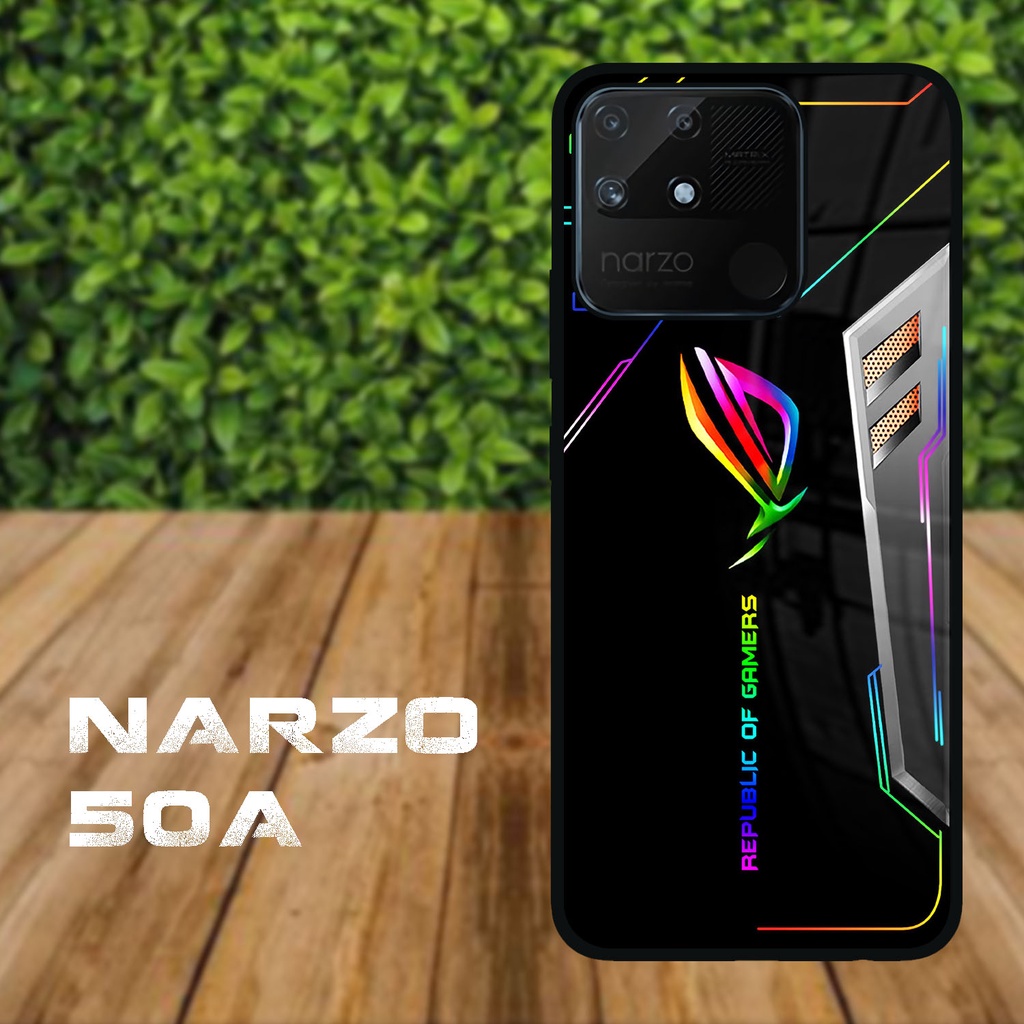Case Kilau Realme Narzo 50a | Narzo 50A| Casing Hp Realme | Pelindung Smartphone | Motif Rog