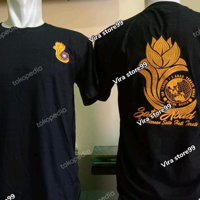[COD] KAOS SATU ABAD DUNIA BORDIR-KAOS PENDEK PSHT TERATE EMAS TERBARU-Baju STOK TERBATAS Kode 624