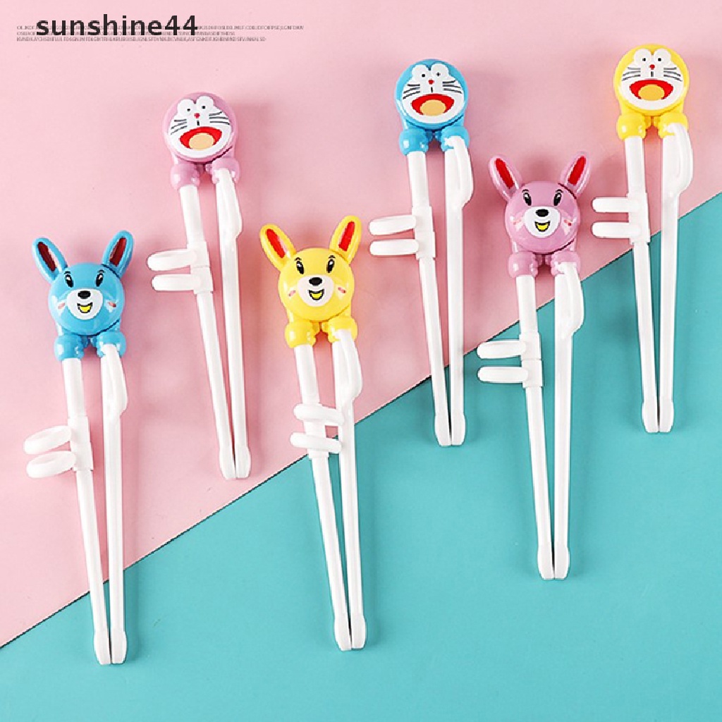 Sunshine 1 Pasang Sumpit Anak / Dewasa Motif Kartun Lucu Untuk Belajar