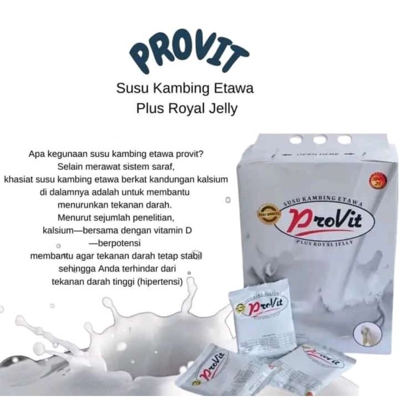 

1 box ( 50 sashet ) susu provit plus roral jelly/ susu kambing etawa provit original