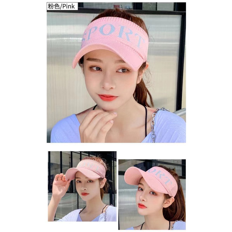 Topi Golf Tennis Rajut Katun Elatis Korea Topi Sporty Wanita Topi Jogging Baseball Topi Summer