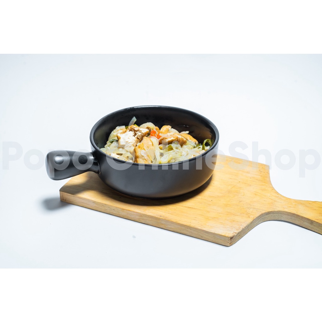 Mangkok Keramik Glazed Bowl Nordic Gagang Mangkok Tebal Premium