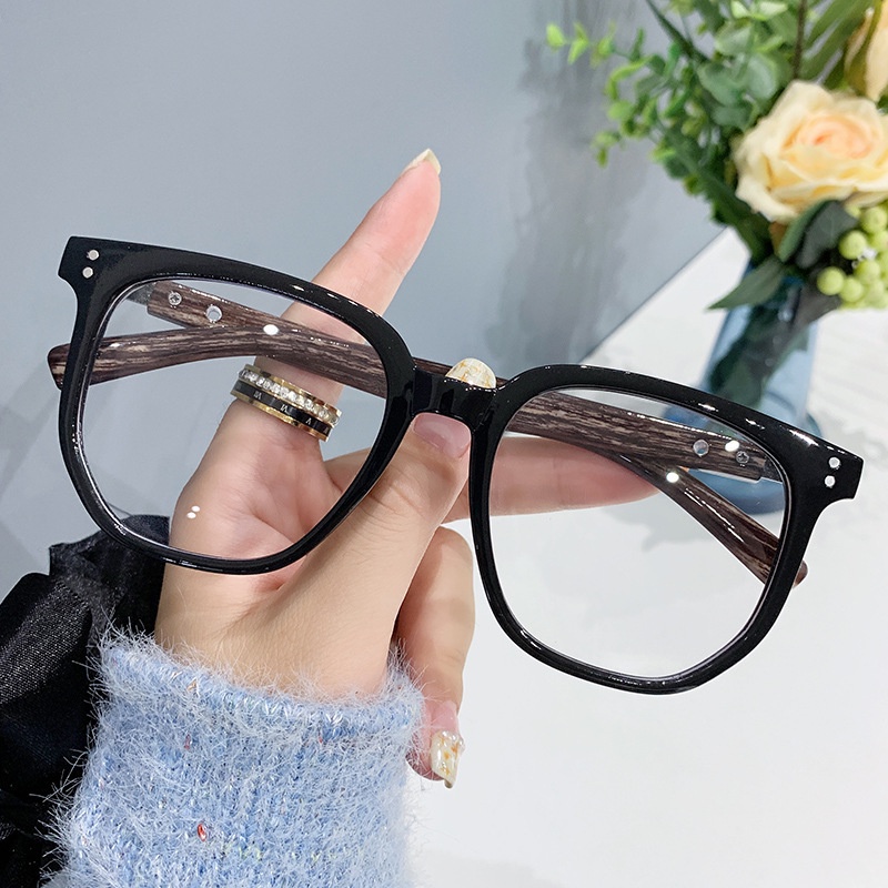 Kacamata anti blue light Bahan Kayu Gaya retro Serbaguna