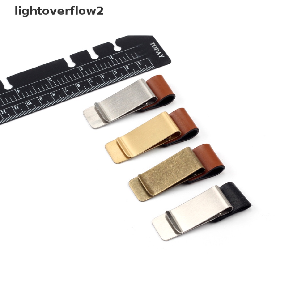 (lightoverflow2) 1pc Klip Penjepit Kertas / Pulpen / Pensil Bahan Metal + Kuningan + Stainless Steel