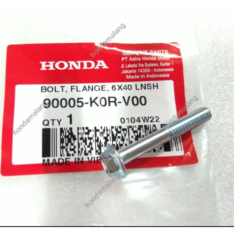 Baut Bolt Flange 6x40 LNSH Ori Honda 90005K0RV00