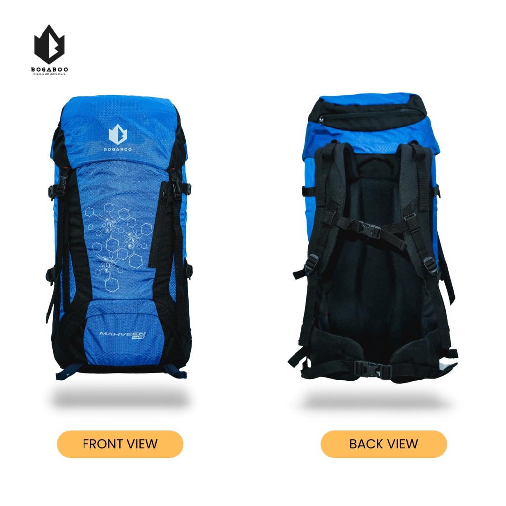 Paket Tas Gunung Tas Keril MAHVEN 45L + Cover Bag Bogabo 60 - Keril + Coverbag + ShoulderPad