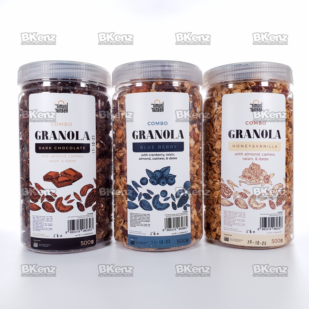 

Timur Tengah Granola Sereal Makanan Sehat 500gr Honey Vanilla Dark Chocolate Blueberry